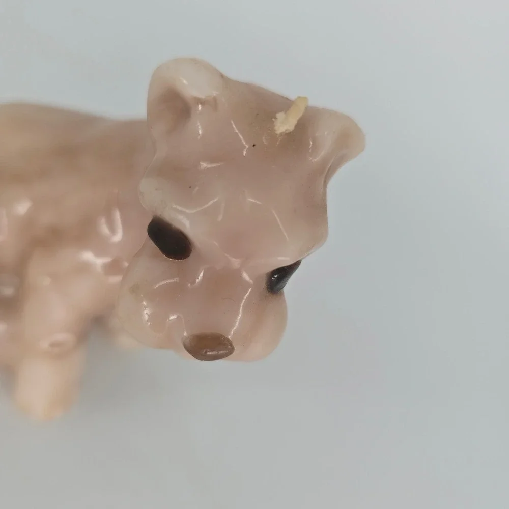 Vintage Style Dog Figurine Candle, Dark Academia Decor Grandmillennial Aesthetic